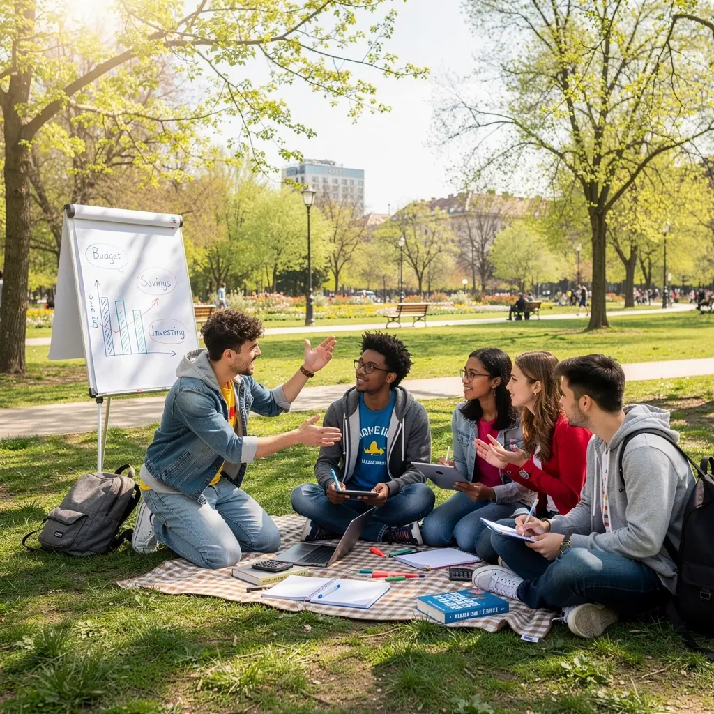 Kép egy családról, akik közösen tervezik meg a havi költségvetésüket.